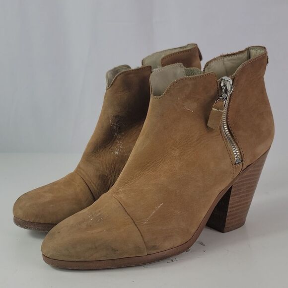 Rag & Bone Neutrals Suede Women's Ankle Boots - Picture 6 of 15